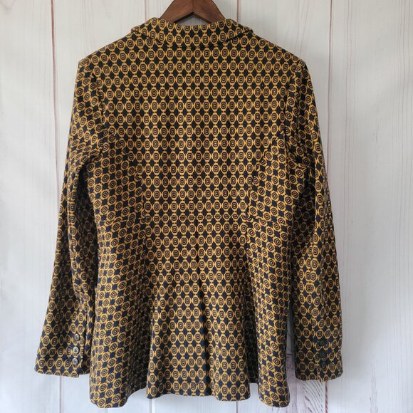 Cabi Kensington Proper Standout Medallion Blazer, Women’s M, Fitted, Gold/Navy - Picture 6 of 13